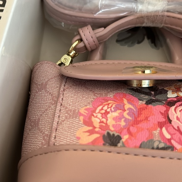 🆕 STEVE MADDEN Micro Flower Floral Top Handle Crossbody Purse Bag BLUSH PINK - Picture 10 of 11